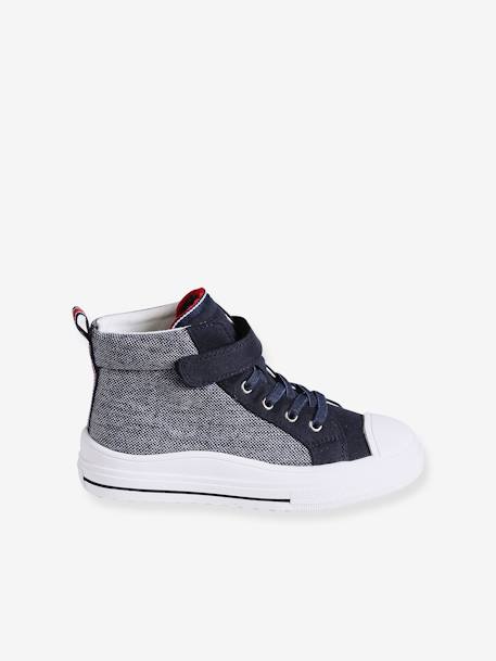 Baskets montantes lacets, élastiquées lot bleu - vertbaudet enfant 