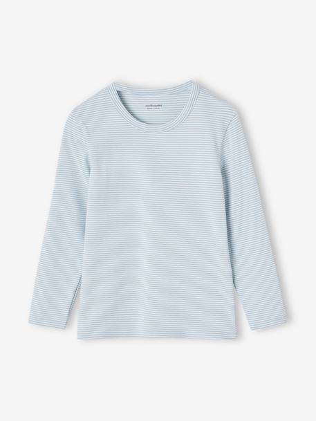 lot de 3 tee-shirts 'Baleine' garçon manches longues bleu ciel - vertbaudet enfant 