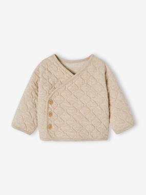 Bébé-Pull, gilet, sweat-Gilet-Gilet bébé matelassé ouverture naissance
