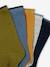 Pack of 5 Pairs of Basics Socks for Boys olive - vertbaudet enfant 