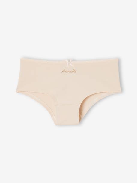 Pack of 7 'Adorable' Shorties for Girls rose - vertbaudet enfant 