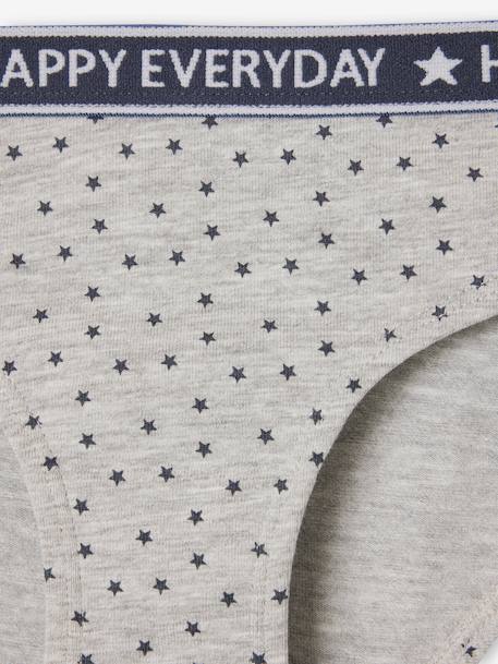 Pack of 5 'Happy everyday' Briefs for Girls marl grey - vertbaudet enfant 