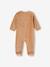 Lot de 2 pyjamas mixtes velours ouverture naissance cappuccino+rose - vertbaudet enfant 