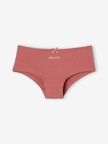 Pack of 7 'Adorable' Shorties for Girls rose - vertbaudet enfant 