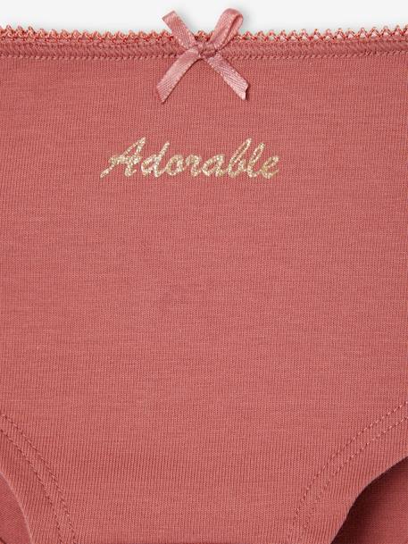 Pack of 7 'Adorable' Shorties for Girls rose - vertbaudet enfant 