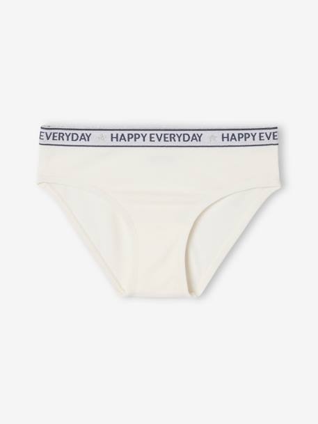 Pack of 5 'Happy everyday' Briefs for Girls marl grey - vertbaudet enfant 