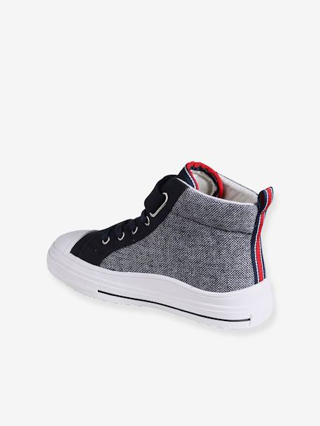 Baskets montantes lacets, élastiquées lot bleu - vertbaudet enfant 