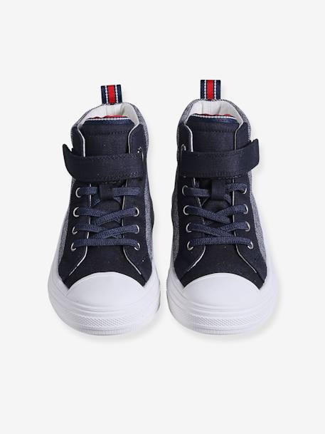 Baskets montantes lacets, élastiquées lot bleu - vertbaudet enfant 
