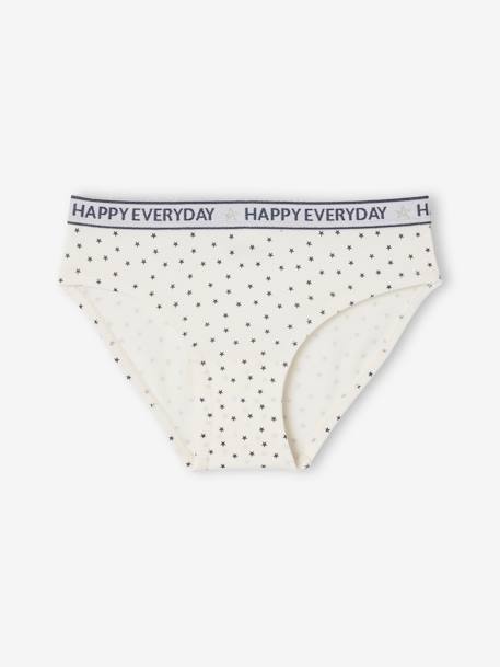 Pack of 5 'Happy everyday' Briefs for Girls marl grey - vertbaudet enfant 