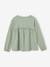T-shirt blouse fille imprimé manches longues beige+écru+rose poudré+vert de gris - vertbaudet enfant 