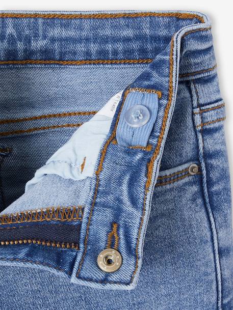 Jean slim fille morphologik tour de hanches large bleu foncé+bleu moyen+denim bleached+denim gris+gris - vertbaudet enfant 
