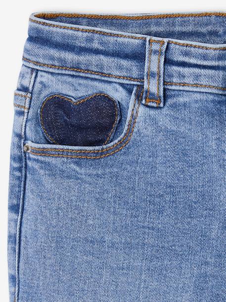 Jean slim fille morphologik tour de hanches large bleu foncé+bleu moyen+denim bleached+denim gris+gris - vertbaudet enfant 