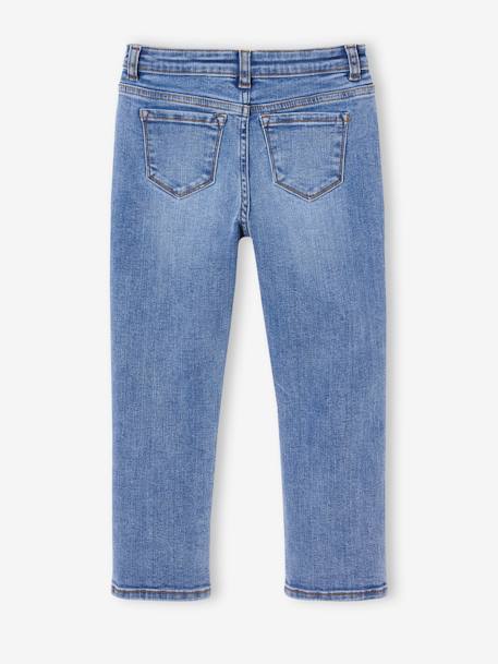 Jean slim fille morphologik tour de hanches large bleu foncé+bleu moyen+denim bleached+denim gris+gris - vertbaudet enfant 