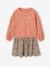Robe bi-matière fille anthracite+corail - vertbaudet enfant 