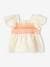 Cotton Gauze Blouse with Crochet Neckline for Babies ecru - vertbaudet enfant 