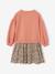 Robe bi-matière fille anthracite+corail - vertbaudet enfant 