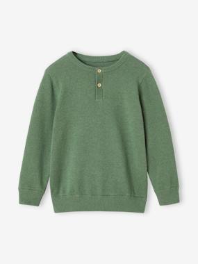 -Pull garçon col tunisien 