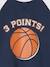 Top with Ball Motif in Relief & Contrasting Raglan Sleeves for Boys night blue - vertbaudet enfant 