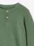 Pull garçon col tunisien vert chiné - vertbaudet enfant 