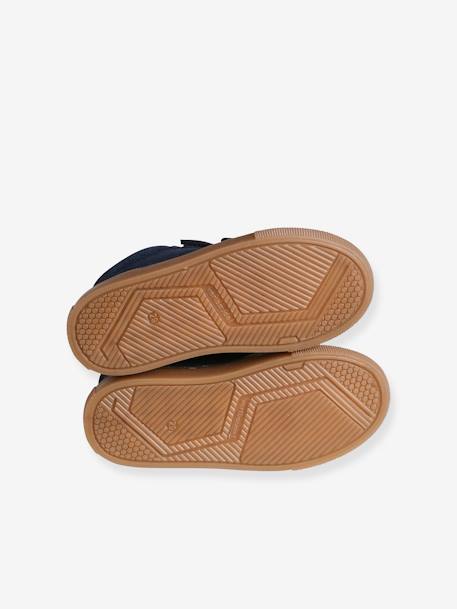 Baskets garçon cuir à scratchs marine - vertbaudet enfant 