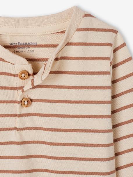 Pack of 3 Basics Tops in Organic Cotton for Babies pecan nut+red - vertbaudet enfant 