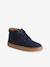 Baskets enfant garçon cuir montantes zippées et élastiquées marine - vertbaudet enfant 