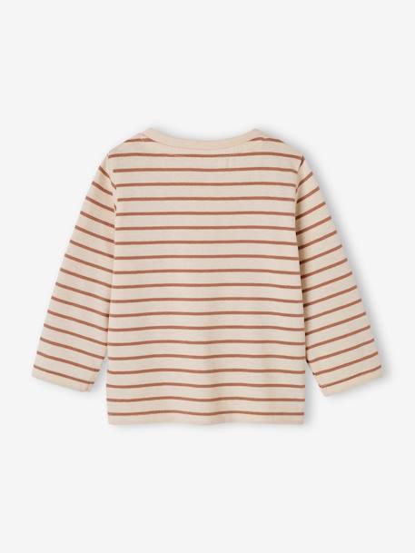 Pack of 3 Basics Tops in Organic Cotton for Babies pecan nut+red - vertbaudet enfant 