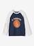 T-shirt motif ballon en relief garçon manches raglan contrastées bleu nuit - vertbaudet enfant 