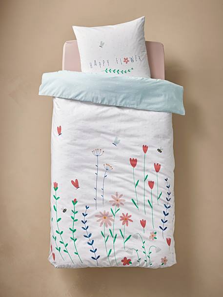 FLOWERS Duvet Set with Recycled Cotton for Children, by Magicouette multicoloured - vertbaudet enfant 