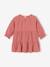 Robe bébé à volants en gaze de coton vieux rose - vertbaudet enfant 
