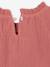 Robe bébé à volants en gaze de coton vieux rose - vertbaudet enfant 