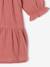 Robe bébé à volants en gaze de coton vieux rose - vertbaudet enfant 