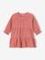 Robe bébé à volants en gaze de coton vieux rose - vertbaudet enfant 