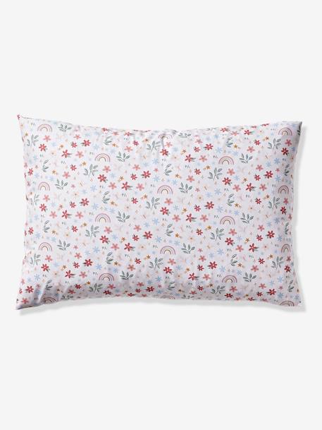 Essentials Duvet Cover + Pillowcase Set, Rainbow Flowers printed white - vertbaudet enfant 