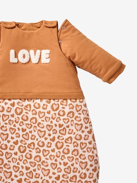 Gigoteuse hiver manches longues amovibles bi-matière LOVELY LEO noisette - vertbaudet enfant 