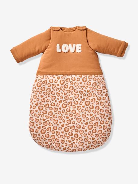 Gigoteuse hiver manches longues amovibles bi-matière LOVELY LEO noisette - vertbaudet enfant 