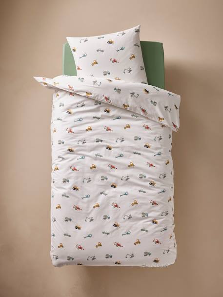 Essentials Duvet Cover + Pillowcase Set, Under Construction multicoloured - vertbaudet enfant 