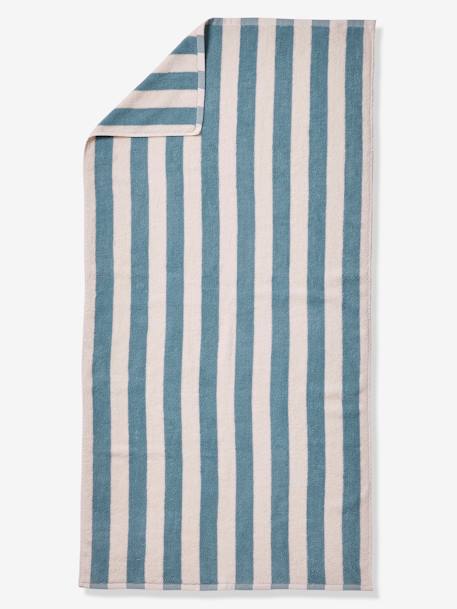 Striped Bath Towel with Recycled Cotton, Transat striped blue+striped pink+striped yellow - vertbaudet enfant 