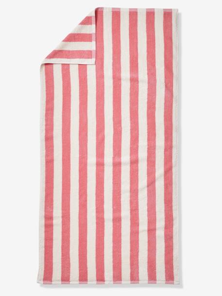 Striped Bath Towel with Recycled Cotton, Transat striped blue+striped pink+striped yellow - vertbaudet enfant 