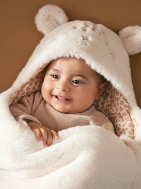 Bébé-Nid d'ange transformable en tapis à langer peluche 