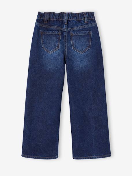 Jean fille large bleu moyen+denim black+denim bleached+denim brut+denim gris+stone - vertbaudet enfant 