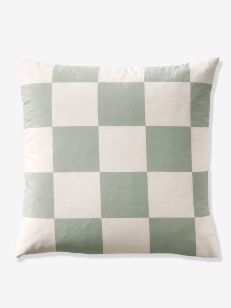 Duvet Cover + Pillowcase Set for Children chequered green - vertbaudet enfant 