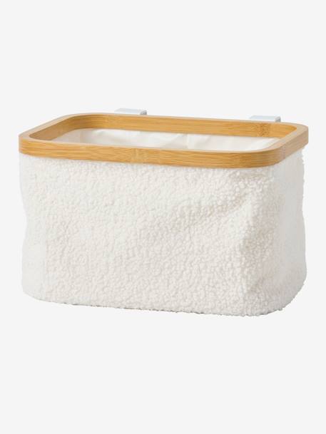 Storage Basket in Sherpa for Changing Unit white - vertbaudet enfant 