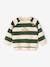 Sweat bébé en molleton rayé bleu+rayé vert+tomette+vert sapin - vertbaudet enfant 