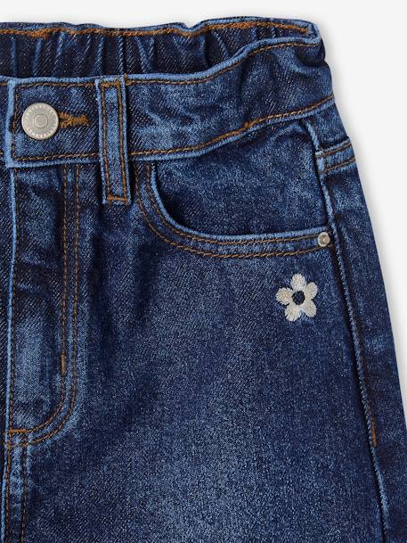Jean fille large bleu moyen+denim black+denim bleached+denim brut+denim gris+stone - vertbaudet enfant 