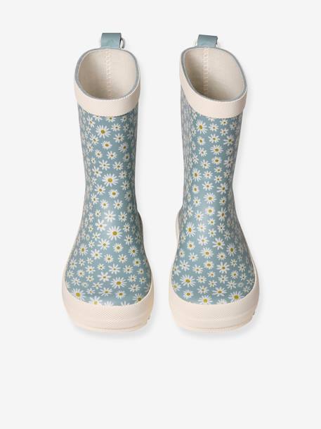 Printed Rubber Wellies for Children, Designed for Autonomy printed blue+set pink - vertbaudet enfant 