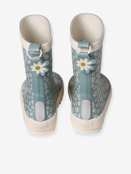 Printed Rubber Wellies for Children, Designed for Autonomy printed blue+set pink - vertbaudet enfant 
