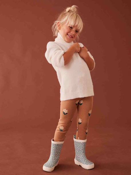 Printed Rubber Wellies for Children, Designed for Autonomy printed blue+set pink - vertbaudet enfant 