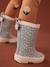 Printed Rubber Wellies for Children, Designed for Autonomy printed blue+set pink - vertbaudet enfant 