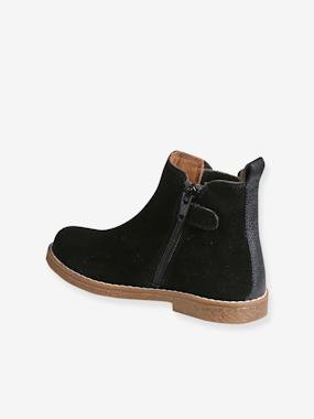 Chaussures-Boots enfant fille cuir zippées